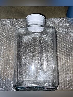 Clear Glass rectangle Jar with Lid